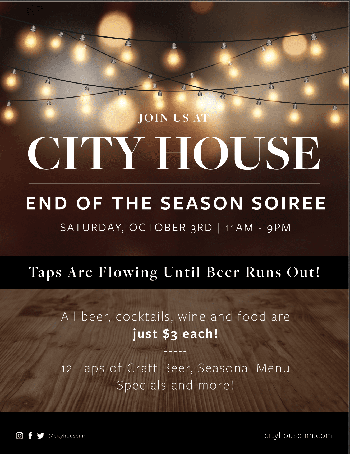 End of the season soiree